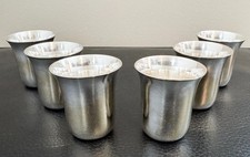 SET OF 6 FRENCH STYLE ART DECO SILVER-PLATED NESTING