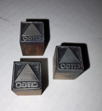 Vtg 65' CITGO gas & oil letterpress printing blocks Lot Of 3 Trimark Logo picture