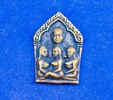 Thai Amulet Phra Khun Paen 3 Ladies Brass Statue Love Charm Attraction Luck Idol picture
