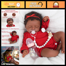CHAREX 18-Inch Realistic Reborn Baby Doll, African American Newborn Girl picture