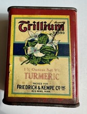 Vintage Friedrich & Kempe Co. Turmeric Trillium Spice Tin Red Wing MN picture