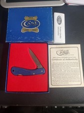 Vintage CASE XX CENTENNIAL Mini BLACKHORN Blue Pocket Knife marked - 059L picture