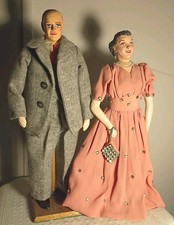 1950's Artist Made President Eisenhower & First Lady 