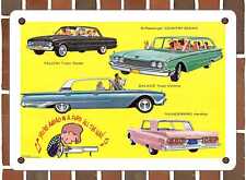 METAL SIGN - 1960 Falcon Galaxie Thunderbird Country Sedan - 10x14 Inches picture