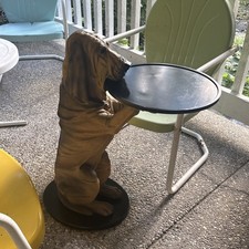 1998 Bombay Company Sir Hawthorne Hound Dog Butler Server Waiter Table 33” picture