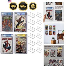12pcs Comic Book Display Manga Shelves Stand Wall Mount Comic Frame Holder picture