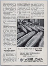 1952 Pastushin Aviation Vintage Ad Jettisonable Aircraft Fuel Tanks Streamlined picture