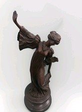 AGATHON LEONARD `La Cothurne` BRONZE WOMAN STATUE 16