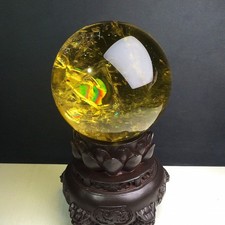 9LB Top Natura Citrine Quartz Sphere Quarzt Crystal Ball reiki Healing picture