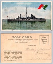Italian Navy Cruiser Varese Military Ship Prudential Insurance Postcard picture