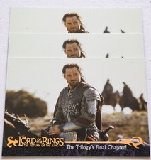 3- RARE Topps 2002 Lord of the Rings Trilogy Return of the King Promo Cards picture