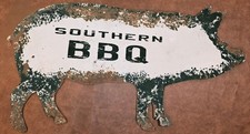 Vintage Southern BBQ metal sign picture