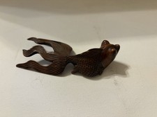 vintage hand-carved rosewood Koi 4 X 2 picture