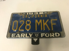 1932 EARLY V8 FORD CAR TRUCK License Plate FRAME, SOLID METAL With CA Plate picture