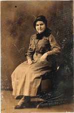 Harrisburg PA Woman in Bonnet RPPC Real Photo Postcard Chas L Study Studio 1910s picture