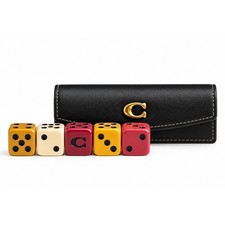 Coach Leather Dice Set CY196 | Luxe Game Night Gift Box | Signature C NWT picture