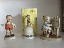 Vintage Lot of 3 Bell, Boy, Girl.  Memories Of Yesterday Enesco 1988 -1993 picture