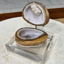 1.65LB Natural Agate Treasure Basin Quartz Geode Crystal Healing décor picture