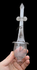 Antique Belgian Liegeois 18thc glass hand blown holy water font rare picture