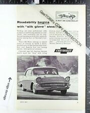 1957 Chevrolet Chevy Bel Air ad tri five right fender 4 door 1/4 panel trim shot picture