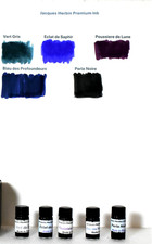 5 SAMPLE BOTTLES OF JACQUES HERBIN CLASSIC FOUNTAIN PEN INK ~ 15ml ~ #JH5C picture