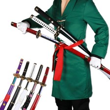 3-pcs Set Roronoa Zoro Swords 104cm Handmade Katana Japanese Anime Cosplay Sword picture