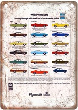 1972 Plymouth Satellite Vintage Auto Advertisement Retro Look Metal Sign AN1194 picture