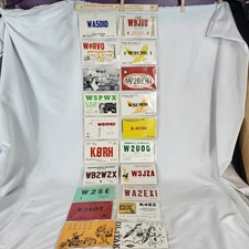 VTG Ham Radio QSL Cards 1960s–1970s International & U.S. Amateur Radio Lot Of 20 picture