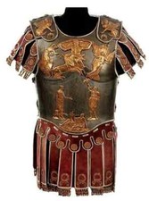Medieval Roman Muscle Cuirass Armor Knight Breastplate with Skirt & Shoulder picture