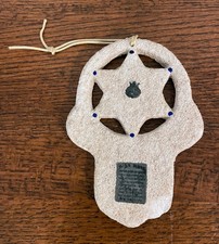 Vintage Judaica Birkat HaBayit Hebrew Home Blessing Ceramic Star of David Israel picture