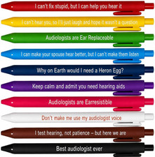10PC Audiology Pens Ballpoint Writing Pen Bulk Gift Set Funny Cute Audiologist A picture