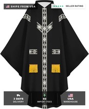 Church Catholic Priest Unisex Priest Costume with Stole Chasuble for Catholic Pr picture