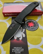 SPYDERCO BODACIOUS COMPRESSION LOCK FOLDING KNIFE BLACK S30V BLACK G10 C263GPBK picture