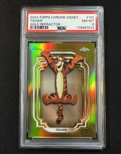 2024 Topps Chrome Disney #125 Tigger Gold Refractor /50 PSA 8 picture