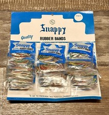 Vintage Snappy Rubber Bands Store Display With Original Packages picture