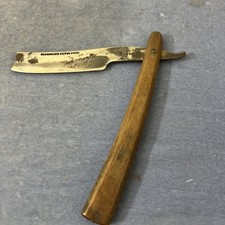 Antique John Barber Old English Silver Steel Straight Razor Sheffield picture