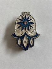 Lucky Brand Miniature Hamsa Hand Embellished Spiritial Trinket Box picture