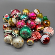 Vintage Shiny Brite West Germany Glass Christmas Ornaments Atomic Reflector Lot picture