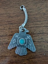 1940s Thunderbird Hotel & Casino Key Chain Las Vegas Souvenir Vintage Charm picture