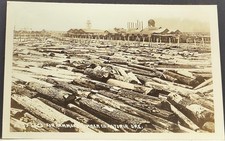 RPPC ~ log boom at the Hammond Lumber Company mill in Astoria, Oregon. picture