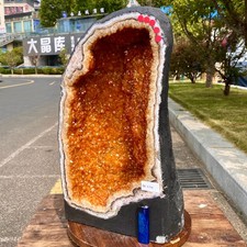 69.8LB Natural citrine geode quartz cluster crystal Cathedrals specimen Healing picture