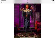 7  FT ANIMATED CIRCLING RAVENS SCARECROW TEKKY HALLOWEEN ANIMATRONIC PROP picture