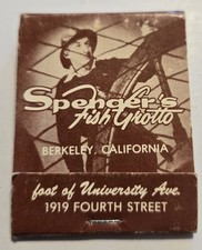 Spenger's Fish Grotto Berkeley CA  Fish Market Restaurant Vtg Matchbook 021 picture