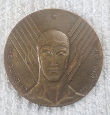 Olympiad Of The Air National Air Races Chicago Illinois Bronze Art Deco Medal picture
