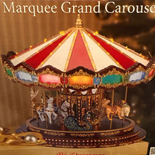 NEW Vintage Mr. Christmas Marquee Grand Carousel Animated Musical Decoration NOS picture