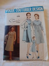Vintage 60s  Vogue Couturier 1299 Pucci Dress Coat Sz 16 B36 Uncut DIY Craftcore picture