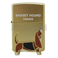 Zippo Lighter Basset Hound France Special Design 100% Genuine Windproof Engraved picture