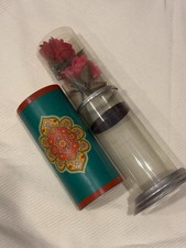 Vintage Magic Trick – Flower Production/Vanishing, Green Cylinder, Clear Tube picture