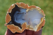 Thunderegg Polished Agate Double Paired Blue Black Red Richardson Priday Oregon picture