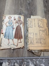 Vintage 1940s Simplicity 3238 Size 18 Bust 35 Womens Skirt And Jacket picture